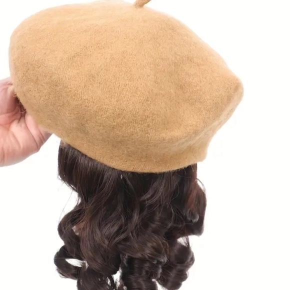 Women's Short Curly Beret Wig Synthetic Dark Brown - Picture 6 of 6